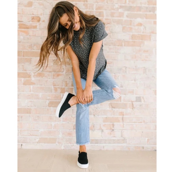 Black Snake Print Embossed Slip On Sneakers - Picture 8 of 10